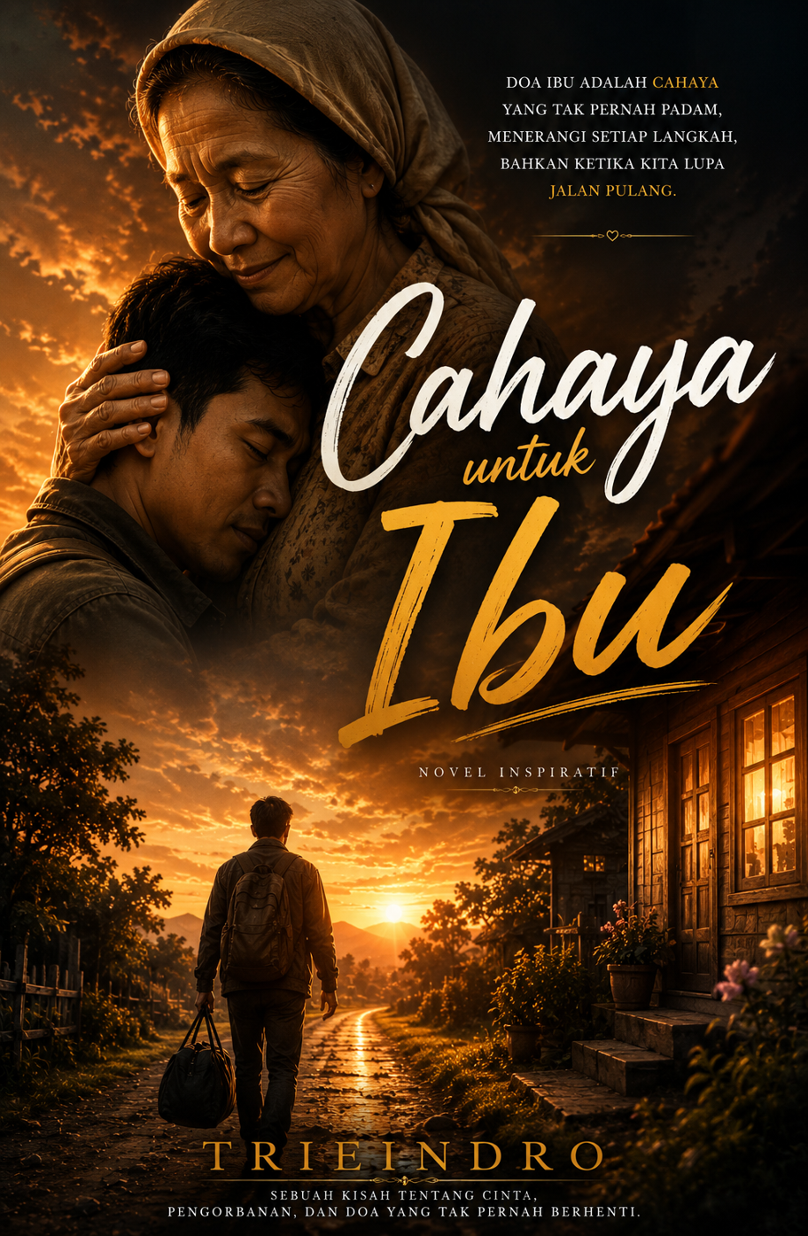 Cover novel Cahaya untuk Ibu