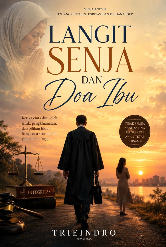 Cover novel Langit Senja dan Doa Ibu
